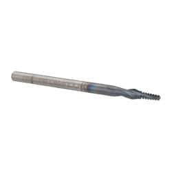 Accupro - #6-32 UNC, 0.085" Cutting Diam, 2 Flute, Solid Carbide Helical Flute Thread Mill - Internal Thread, 7/32" LOC, 2" OAL, 1/8" Shank Diam - Apex Tool & Supply