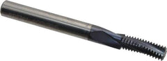 Accupro - 5/16-24 UNF, 0.235" Cutting Diam, 3 Flute, Solid Carbide Helical Flute Thread Mill - Internal Thread, 5/8" LOC, 2-1/2" OAL, 1/4" Shank Diam - Apex Tool & Supply