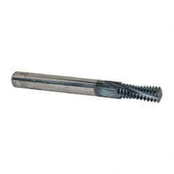 Accupro - 3/8-16 UNC, 0.3" Cutting Diam, 4 Flute, Solid Carbide Helical Flute Thread Mill - Internal Thread, 3/4" LOC, 3" OAL, 5/16" Shank Diam - Apex Tool & Supply