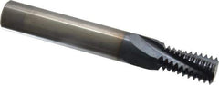 Accupro - 9/16-12 UNC, 0.45" Cutting Diam, 4 Flute, Solid Carbide Helical Flute Thread Mill - Internal Thread, 7/8" LOC, 3-1/2" OAL, 1/2" Shank Diam - Apex Tool & Supply