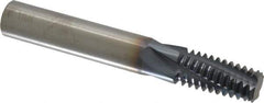 Accupro - 5/8-11 UNC, 0.49" Cutting Diam, 4 Flute, Solid Carbide Helical Flute Thread Mill - Internal Thread, 1" LOC, 3-1/2" OAL, 1/2" Shank Diam - Apex Tool & Supply