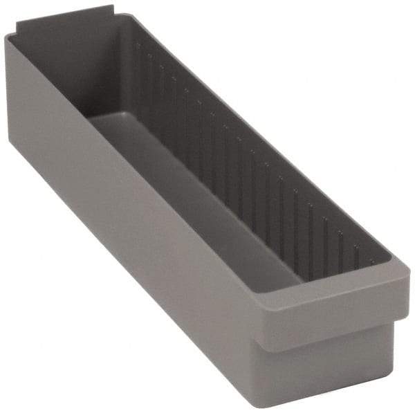 Quantum Storage - 23-7/8" Deep, Red High-Impact Polystyrene Drawer Bin - 4-5/8" High x 5-9/16" Wide x 23-7/8" Long - Apex Tool & Supply