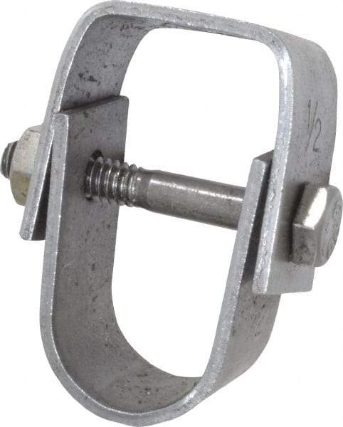 Empire - 1/2" Pipe, 3/8" Rod, Carbon Steel Adjustable Clevis Hanger - Black - Apex Tool & Supply