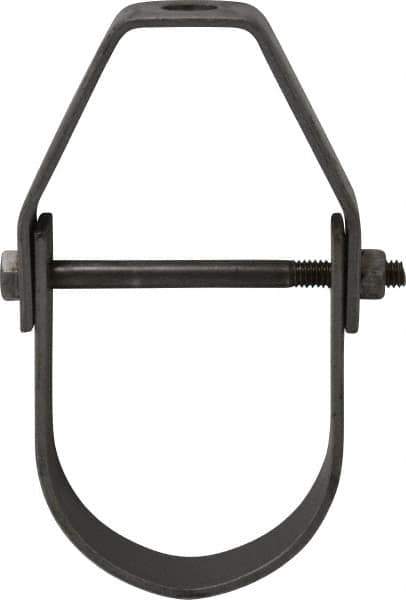 Empire - 2-1/2" Pipe, 1/2" Rod, Carbon Steel Adjustable Clevis Hanger - Black - Apex Tool & Supply