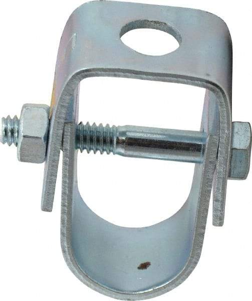Empire - 1/2" Pipe, 3/8" Rod, Carbon Steel Adjustable Clevis Hanger - Electro Galvanized - Apex Tool & Supply