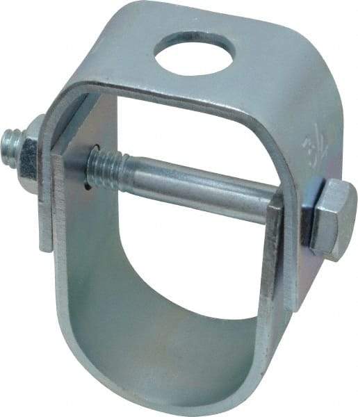Empire - 3/4" Pipe, 3/8" Rod, Carbon Steel Adjustable Clevis Hanger - Electro Galvanized - Apex Tool & Supply