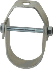 Empire - 1-1/4" Pipe, 3/8" Rod, Carbon Steel Adjustable Clevis Hanger - Electro Galvanized - Apex Tool & Supply