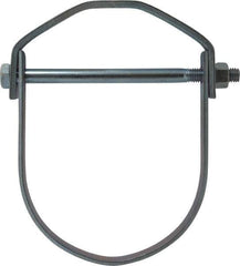 Empire - 5" Pipe, 5/8" Rod, Carbon Steel Adjustable Clevis Hanger - Electro Galvanized - Apex Tool & Supply