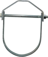 Empire - 6" Pipe, 3/4" Rod, Carbon Steel Adjustable Clevis Hanger - Electro Galvanized - Apex Tool & Supply