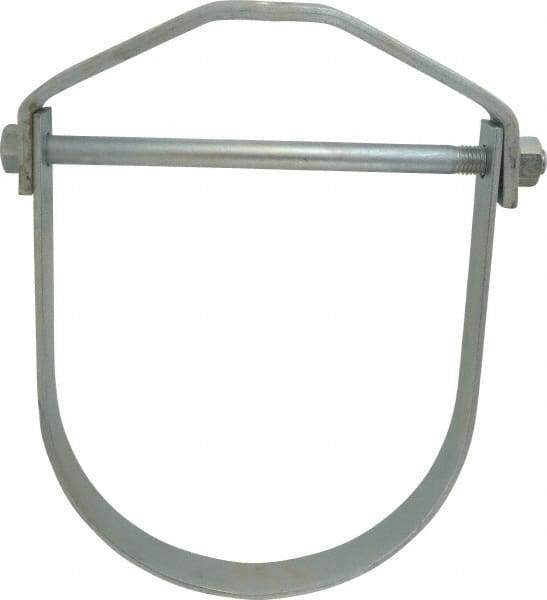Empire - 10" Pipe, 7/8" Rod, Carbon Steel Adjustable Clevis Hanger - Electro Galvanized - Apex Tool & Supply