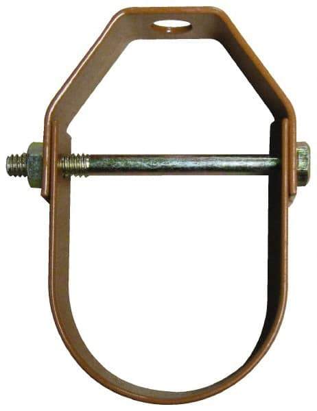 Empire - 5" Pipe, 5/8" Rod, Carbon Steel Adjustable Clevis Hanger - Copper Plated - Apex Tool & Supply