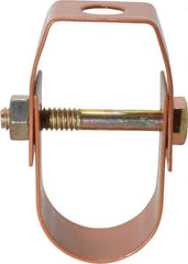 Empire - 1" Pipe, 3/8" Rod, Carbon Steel Adjustable Clevis Hanger - Copper Plated - Apex Tool & Supply