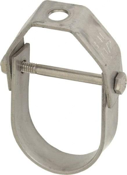 Empire - 1-1/2" Pipe, 3/8" Rod, Grade 304 Stainless Steel Adjustable Clevis Hanger - Apex Tool & Supply
