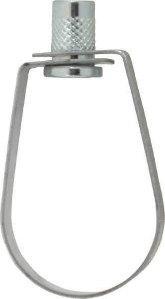 Empire - 1-1/4" Pipe, 3/8" Rod, Carbon Steel Emlok Swivel Ring Hanger - Pre-Galvanized, 600 Lb Capacity - Apex Tool & Supply