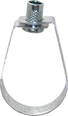 Empire - 1-1/2" Pipe, 3/8" Rod, Carbon Steel Emlok Swivel Ring Hanger - Pre-Galvanized, 600 Lb Capacity - Apex Tool & Supply