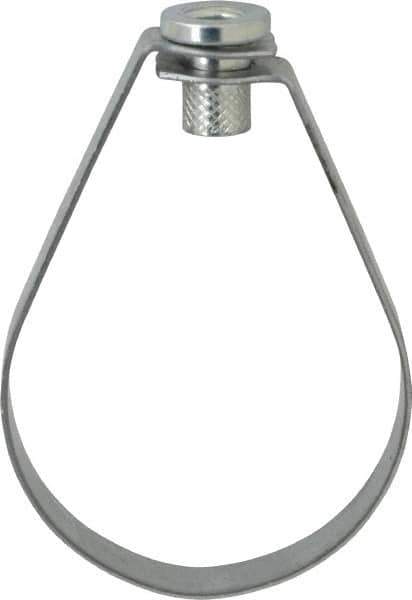 Empire - 3" Pipe, 1/2" Rod, Carbon Steel Emlok Swivel Ring Hanger - Pre-Galvanized, 600 Lb Capacity - Apex Tool & Supply