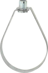 Empire - 4" Pipe, 5/8" Rod, Carbon Steel Emlok Swivel Ring Hanger - Pre-Galvanized, 1,250 Lb Capacity - Apex Tool & Supply