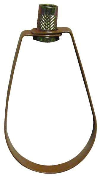 Empire - 2-1/2" Pipe, 1/2" Rod, Carbon Steel Emlok Swivel Ring Hanger - Copper Plated, 600 Lb Capacity - Apex Tool & Supply