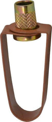 Empire - 1/2" Pipe, 3/8" Rod, Carbon Steel Emlok Swivel Ring Hanger - Copper Plated, 400 Lb Capacity - Apex Tool & Supply