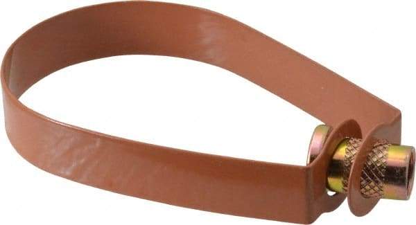 Empire - 2" Pipe, 3/8" Rod, Carbon Steel Emlok Swivel Ring Hanger - Copper Plated, 600 Lb Capacity - Apex Tool & Supply