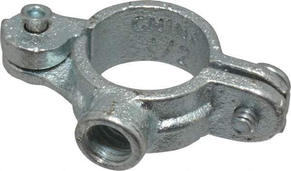 Empire - 1/2" Pipe, 3/8" Rod, Malleable Iron Split Ring Hanger - Electro Galvanized, 180 Lb Capacity - Apex Tool & Supply