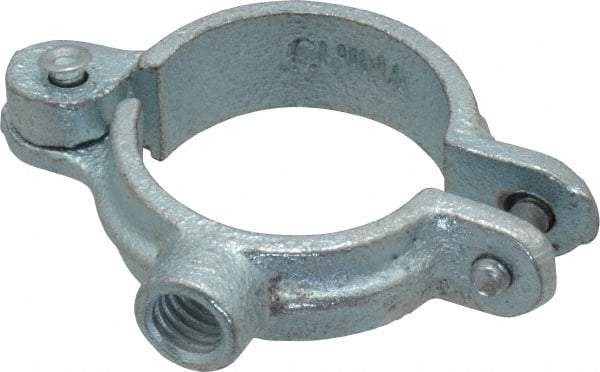 Empire - 1" Pipe, 3/8" Rod, Malleable Iron Split Ring Hanger - Electro Galvanized, 180 Lb Capacity - Apex Tool & Supply