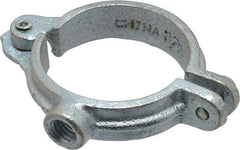 Empire - 1-1/2" Pipe, 3/8" Rod, Malleable Iron Split Ring Hanger - Electro Galvanized, 180 Lb Capacity - Apex Tool & Supply