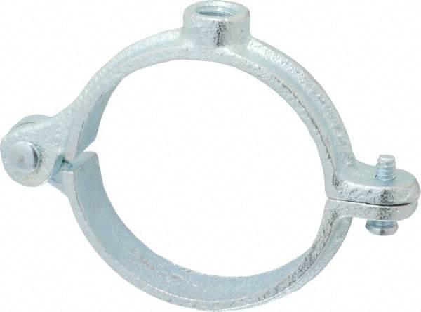 Empire - 2" Pipe, 3/8" Rod, Malleable Iron Split Ring Hanger - Electro Galvanized, 180 Lb Capacity - Apex Tool & Supply