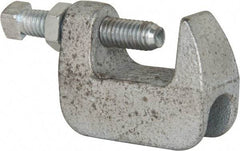 Empire - 1-1/4" Max Flange Thickness, 3/8" Rod Wide Jaw Top Beam Clamp - 400 Lb Capacity, Ductile Iron - Apex Tool & Supply