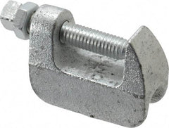 Empire - 1-1/4" Max Flange Thickness, 1/2" Rod Wide Jaw Top Beam Clamp - 500 Lb Capacity, Ductile Iron - Apex Tool & Supply
