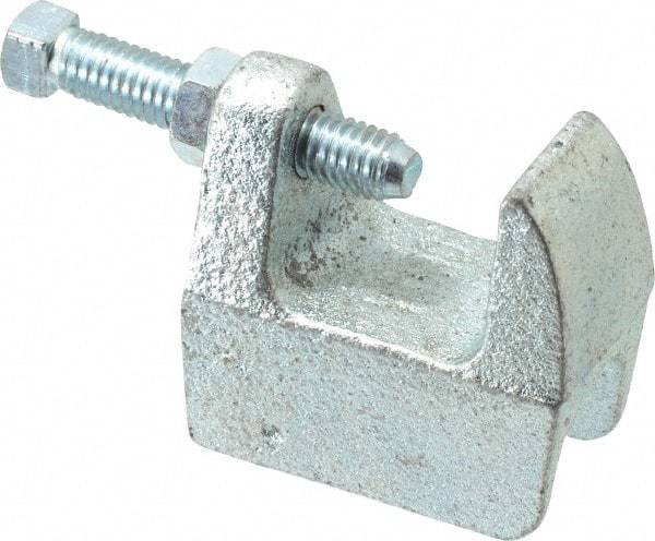 Empire - 1-1/4" Max Flange Thickness, 5/8" Rod Wide Jaw Top Beam Clamp - 800 Lb Capacity, Ductile Iron - Apex Tool & Supply