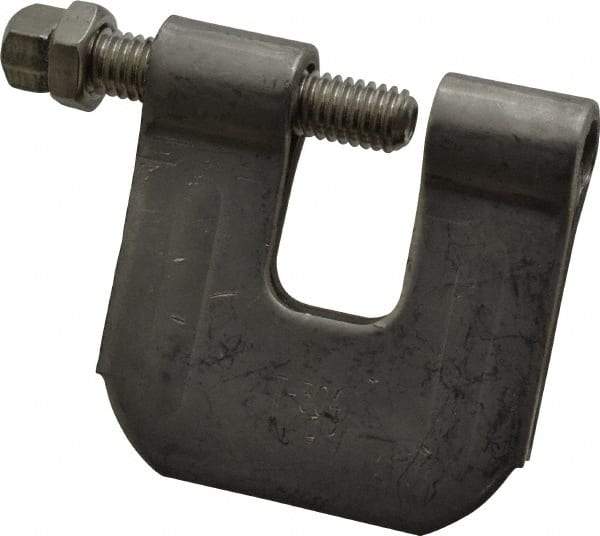 Empire - 3/4" Max Flange Thickness, 3/8" Rod C-Clamp with Locknut - 400 Lb Capacity, 304 Stainless Steel - Apex Tool & Supply