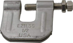 Empire - 3/4" Max Flange Thickness, 1/2" Rod C-Clamp with Locknut - 500 Lb Capacity, 304 Stainless Steel - Apex Tool & Supply
