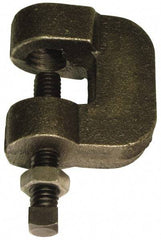 Empire - 3/4" Max Flange Thickness, 5/8" Rod C-Clamp with Locknut - 550 Lb Capacity, Ductile Iron - Apex Tool & Supply