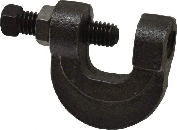 Empire - 3/4" Max Flange Thickness, 1/2" Rod C-Clamp with Locknut - 500 Lb Capacity, Ductile Iron - Apex Tool & Supply