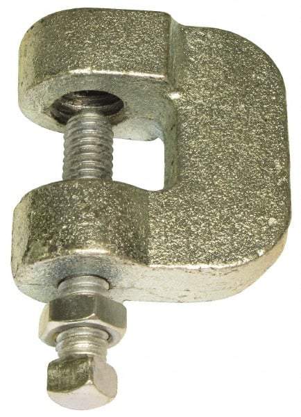 Empire - 3/4" Max Flange Thickness, 5/8" Rod C-Clamp with Locknut - 550 Lb Capacity, Ductile Iron - Apex Tool & Supply