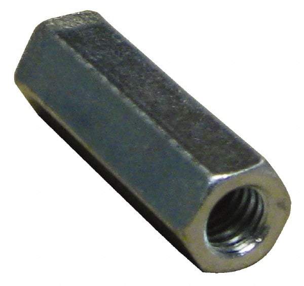Empire - 3/4-10 Thread, 2-1/4" OAL Steel Standard Coupling Nut - Zinc-Plated Finish - Apex Tool & Supply