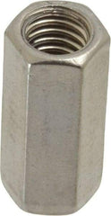 Empire - 3/8-16 Thread, 1-1/8" OAL Stainless Steel Standard Coupling Nut - Uncoated - Apex Tool & Supply