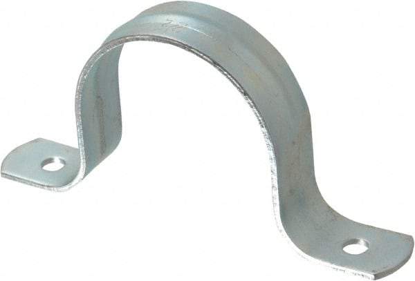 Empire - 2-1/2 Pipe, Carbon Steel, Galvanized Pipe, Conduit or Tube Strap - 2 Mounting Holes - Apex Tool & Supply