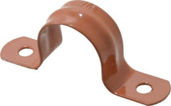 Empire - 3/4 Pipe, Carbon Steel, Copper Plated Pipe, Conduit or Tube Strap - 2 Mounting Holes - Apex Tool & Supply