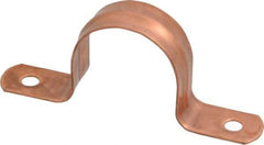 Empire - 1 Pipe, Carbon Steel, Copper Plated Pipe, Conduit or Tube Strap - 2 Mounting Holes - Apex Tool & Supply