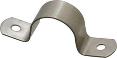 Empire - 1 Pipe, Grade 304 Stainless Steel, Pipe, Conduit or Tube Strap - 2 Mounting Holes - Apex Tool & Supply