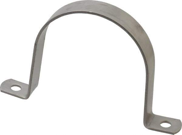 Empire - 3 Pipe, Grade 304 Stainless Steel, Pipe, Conduit or Tube Strap - 2 Mounting Holes - Apex Tool & Supply