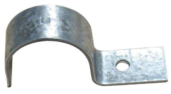Empire - 3/4" Pipe, Carbon Steel, Electro Galvanized" Pipe or Conduit Strap - 1 Mounting Hole - Apex Tool & Supply