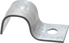 Empire - 3/8" Pipe, Carbon Steel, Electro Galvanized" Pipe or Conduit Strap - 1 Mounting Hole - Apex Tool & Supply