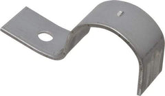 Empire - 1-1/4" Pipe, Carbon Steel, Electro Galvanized" Pipe or Conduit Strap - 1 Mounting Hole - Apex Tool & Supply