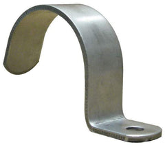 Empire - 1-1/2" Pipe, Grade 304 Stainless Steel," Pipe or Conduit Strap - 1 Mounting Hole - Apex Tool & Supply