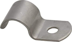 Empire - 3/8" Pipe, Grade 304 Stainless Steel," Pipe or Conduit Strap - 1 Mounting Hole - Apex Tool & Supply