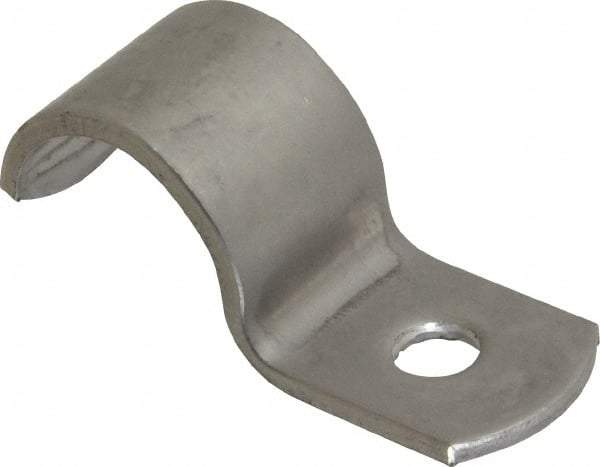 Empire - 1/2" Pipe, Grade 304 Stainless Steel," Pipe or Conduit Strap - 1 Mounting Hole - Apex Tool & Supply