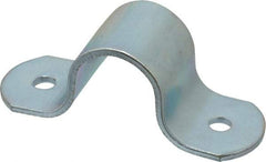 Empire - 3/4 Pipe, Carbon Steel, Electro Galvanized Pipe or Tube Strap - 2 Mounting Holes - Apex Tool & Supply